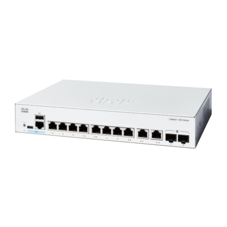 Cisco Catalyst 1300 8p GE Ext PS 2x1G Combo Managed Switch
