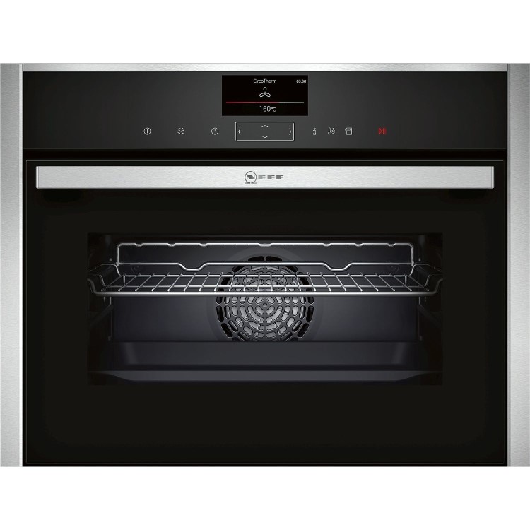 Neff C17FS32H0B N90 Compact Single Oven With FullSteam Function - Black