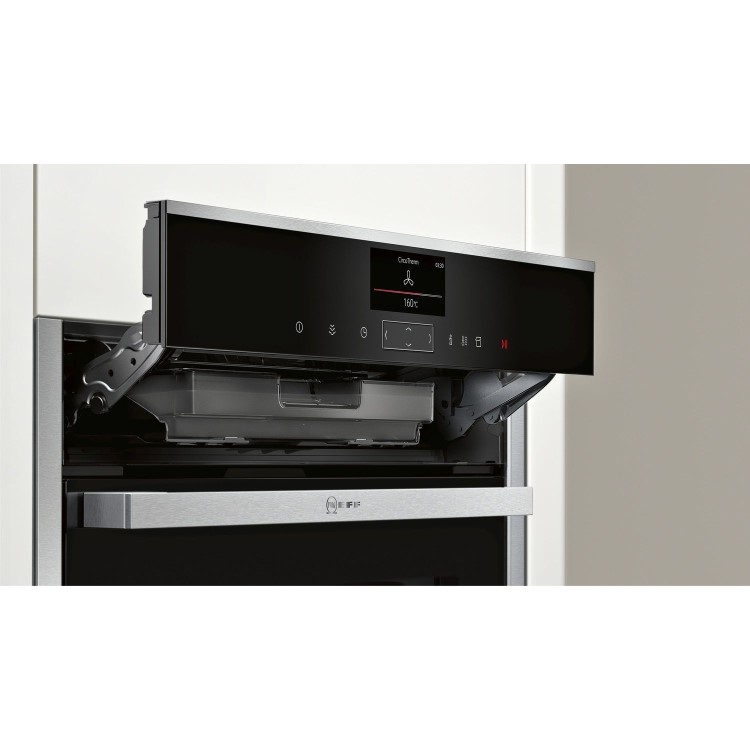 Neff C17FS32H0B N90 Compact Single Oven With FullSteam Function - Black