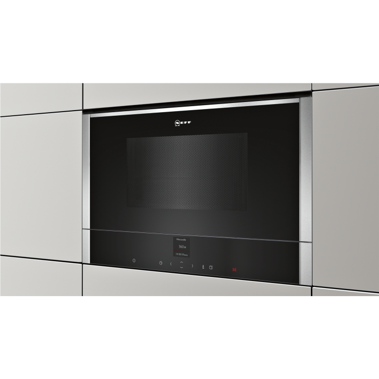 Refurbished Neff N70 C17GR01N0B Built In 21L with Grill 900W Microwave Stainless Steel