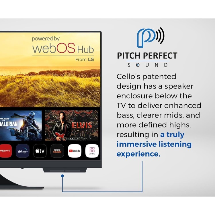 Ex Display - Cello 22 inch 12 Volt Traveller Smart Frameless TV Ultrafast WebOS