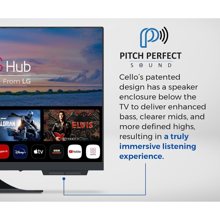 Ex Display - Cello 22 inch 12 Volt Traveller Smart Frameless TV Ultrafast WebOS