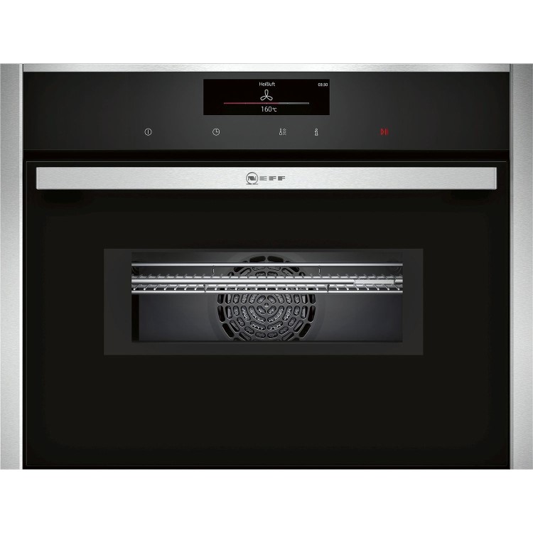 Neff N90 Compact Combination Microwave Oven With Pyrolytic Cleaning - Black