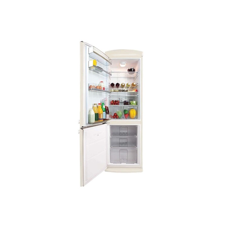 Servis C60185NFC-L Retro Left Hand Hinge Freestanding Fridge Freezer Cream