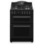 Refurbished Creda C60DFMRBL 60cm Double Oven Dual Fuel Mini Range Cooker Black