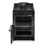 Refurbished Creda C60DFMRBL 60cm Double Oven Dual Fuel Mini Range Cooker Black