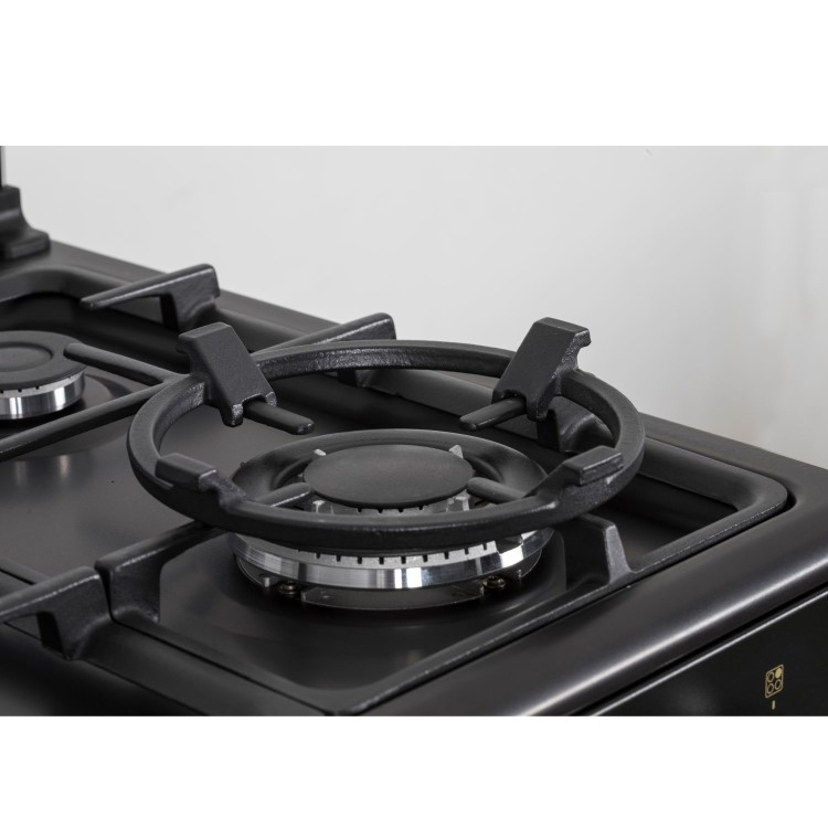 Refurbished Creda C60DFMRBL 60cm Double Oven Dual Fuel Mini Range Cooker Black