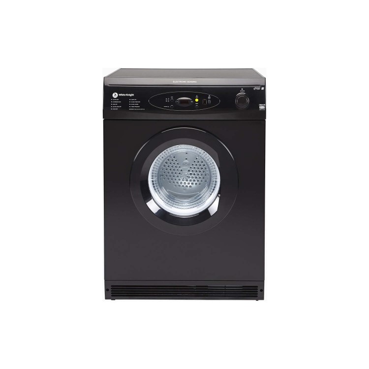 White Knight C86A7B 7kg Freestanding Vented Tumble Dryer - Black