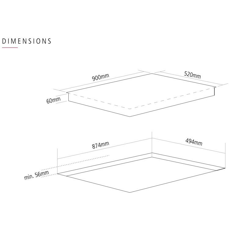 Refurbished Caple C897i 90cm 5 Zone Induction Hob With Bridgeable Zones