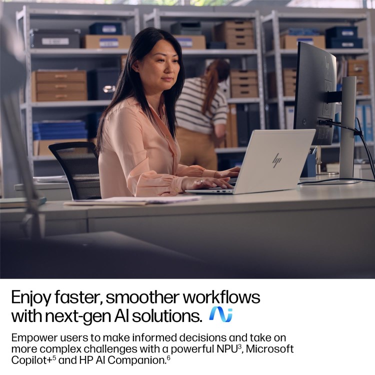 HP EliteBook 6 G1q Next Gen AI Qualcomm Snapdragon X 16GB RAM 512GB SSD 14 Inch Windows 11 Pro Copilot+ Laptop