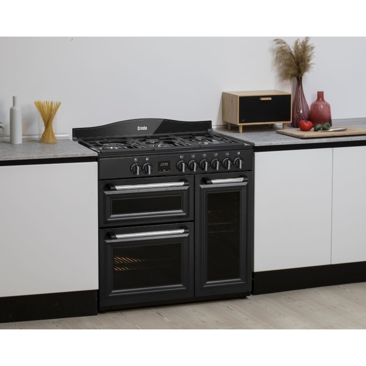 Creda 90cm Triple Cavity Dual Fuel Range Cooker - Anthracite