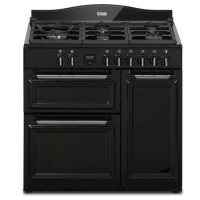 Creda 90cm Triple Cavity Dual Fuel Range Cooker - Black