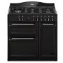 Creda 90cm Triple Cavity Dual Fuel Range Cooker - Black
