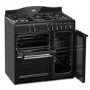 Creda 90cm Triple Cavity Dual Fuel Range Cooker - Black
