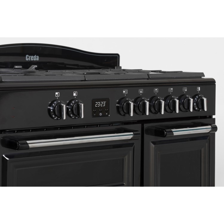 Creda 90cm Triple Cavity Dual Fuel Range Cooker - Black