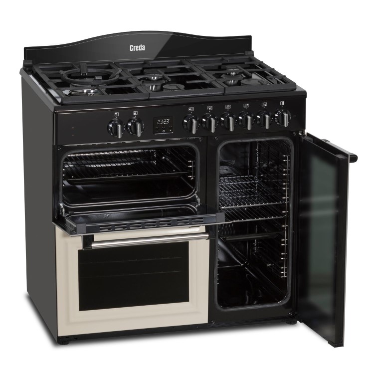 Creda 90cm Triple Cavity Dual Fuel Range Cooker - Cream