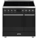 C92IPMB2 Smeg Symphony 90cm Electric Induction Range Cooker - Black