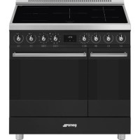 Smeg Symphony 90cm Electric Induction Range Cooker - Black Smeg Symphony 90cm Electric Induction Range Cooker - Black