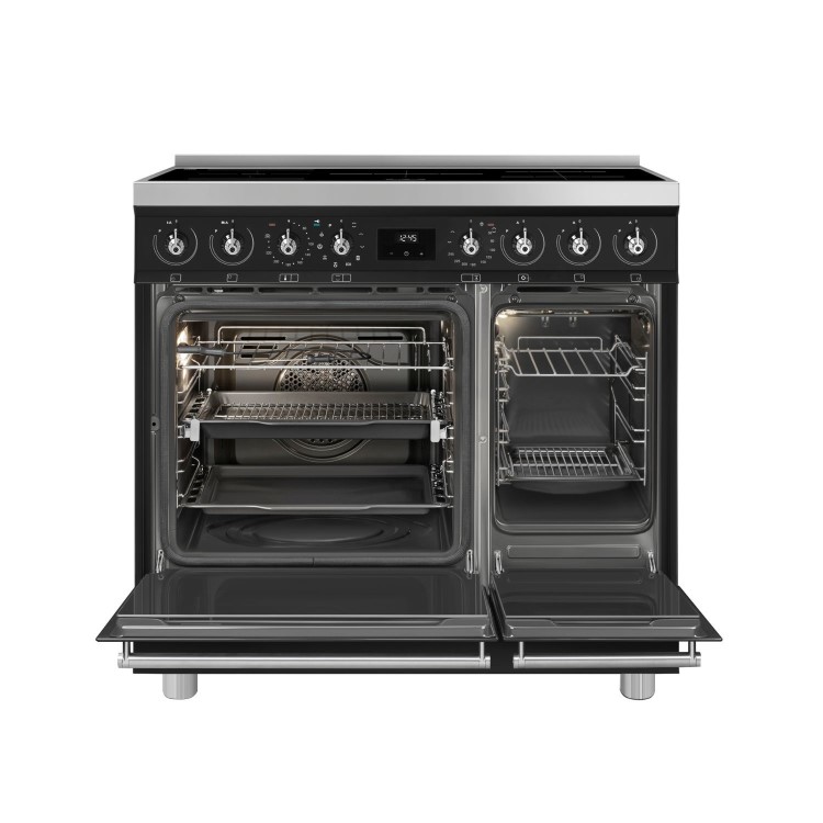 Smeg Symphony 90cm Electric Induction Range Cooker - Black