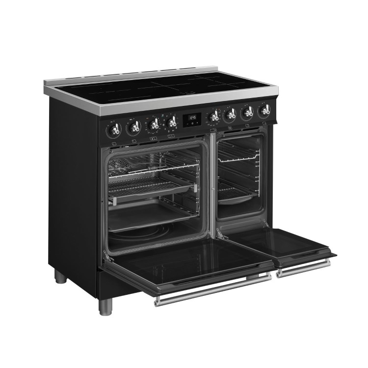 Smeg Symphony 90cm Electric Induction Range Cooker - Black