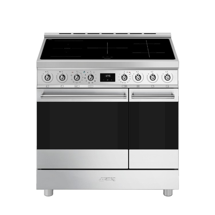 Smeg Symphony 90cm Electric Induction Range Cooker - Stainless Steel
