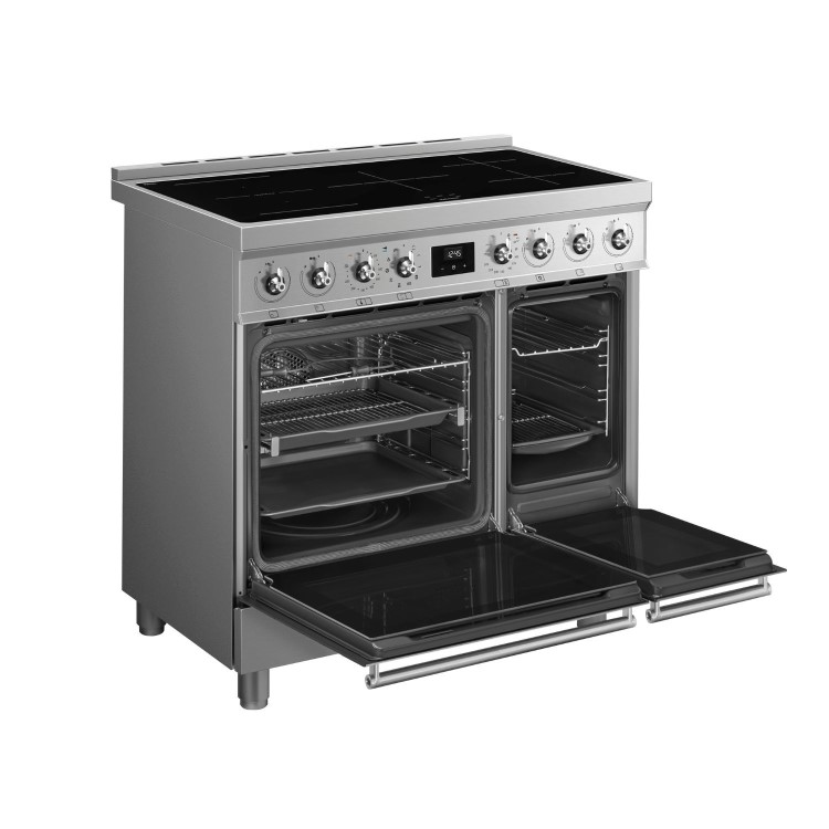 Smeg Symphony 90cm Electric Induction Range Cooker - Stainless Steel