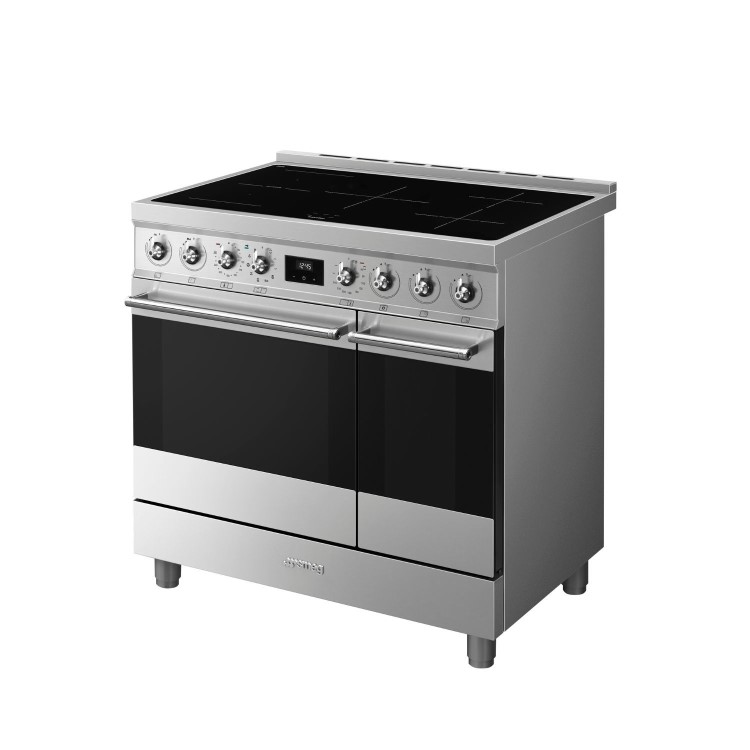 Smeg Symphony 90cm Electric Induction Range Cooker - Stainless Steel