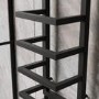 GRADE A1 - Black Vertical Heated Towel Shelf Radiator 700 x 300mm - Cairo