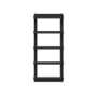 GRADE A1 - Black Vertical Heated Towel Shelf Radiator 700 x 300mm - Cairo