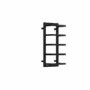 GRADE A1 - Black Vertical Heated Towel Shelf Radiator 700 x 300mm - Cairo
