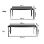 Marble Effect Extendable Ceramic Dining Table in Black - Seats 6-8 - Camilla