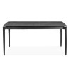 Marble Effect Extendable Ceramic Dining Table in Black - Seats 6-8 - Camilla