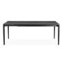 Marble Effect Extendable Ceramic Dining Table in Black - Seats 6-8 - Camilla