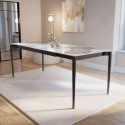 CAM004 Large Marble Ceramic Extendable Dining Table - Seats 6 - 8 - Camilla