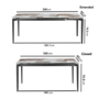Large Marble Ceramic Extendable Dining Table - Seats 6 - 8 - Camilla