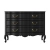 French Chateau Handmade Black Chest of Drawers - 3 Drawer