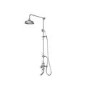 Chrome Traditional Thermostatic Bath Mixer Shower Set with Bath Filler Spout - Slide Rail Kit & Hand Shower - Camden