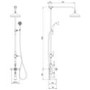 GRADE A1 - Chrome Traditional Thermostatic Mixer Shower Set with Bath Filler Spout- Slide Rail Kit & Hand Shower - Camden