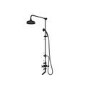 Black Traditional Thermostatic Bath Mixer Shower Set with Bath Filler Spout - Slide Rail Kit & Hand Shower - Camden