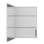 GRADE A1 - Single Door Chrome Bathroom Mirror Cabinet with Battery Operated Lights 500 x 700mm - Capricorn