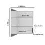 GRADE A1 - Single Door Chrome Bathroom Mirror Cabinet with Battery Operated Lights 500 x 700mm - Capricorn