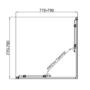 GRADE A1 - Carina 800x800mm 6mm Corner Entry  Enclosure