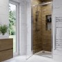 GRADE A1 - 800mm Chrome Hinged Shower Door 6mm Glass - Carina