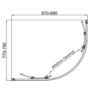 ALMOST PERFECT - Chrome 6mm Glass Offset Quadrant Shower Enclosure 1000x800mm - Carina
