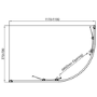 GRADE A1 - Carina 1200x800mm 6mm Offset Quadrant