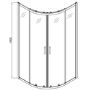 GRADE A1 - Chrome 900x900mm 6mm Quadrant Shower Enclosure - Carina
