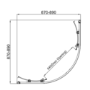 GRADE A1 - Chrome 900x900mm 6mm Quadrant Shower Enclosure - Carina