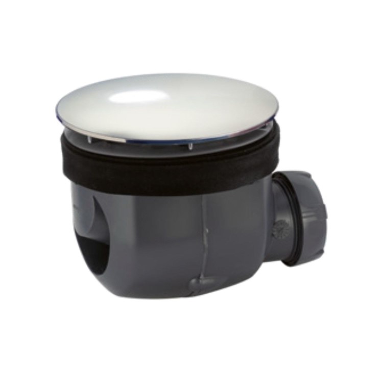 GRADE A1 - Linear 90mm Waste Pack with Brushed Brass Grill - Cascade