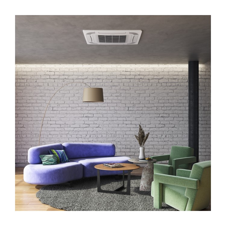 CASMS7 Argo 24000 BTU Ceiling Cassette Air Conditioner with Heat Pump Wired Controller and WiFi
