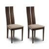Julian Bowen Pair of Chelsea Dining Chairs with Walnut Finish